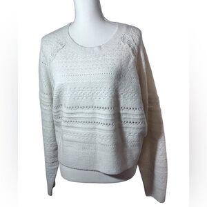 NWOT Treasure & Bond Lace Trim Open Stitch Sweater